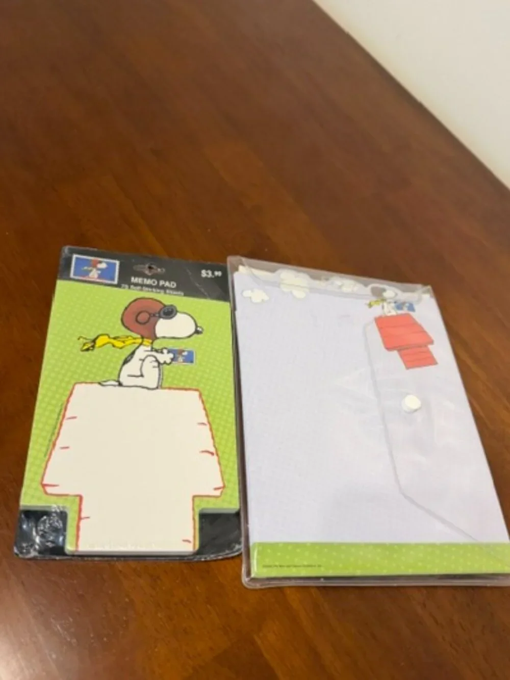 NIB Vintage 2001 Peanuts Snoopy Flying Ace Hallmark Stationery Folio Memo Bundle
